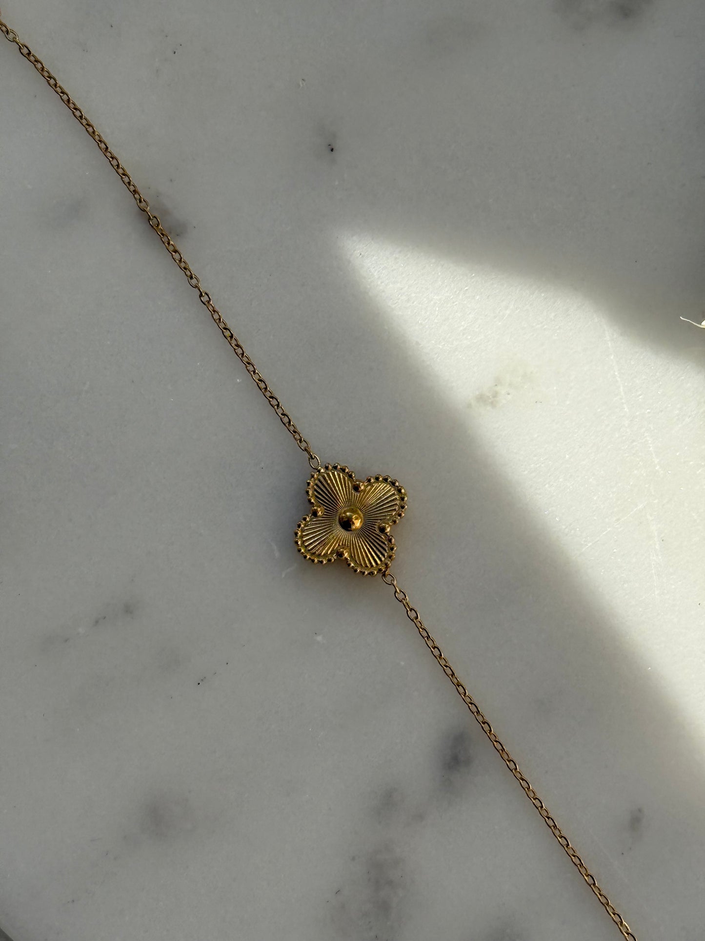 Goldenes Clover Armband Edelstahl - 11085