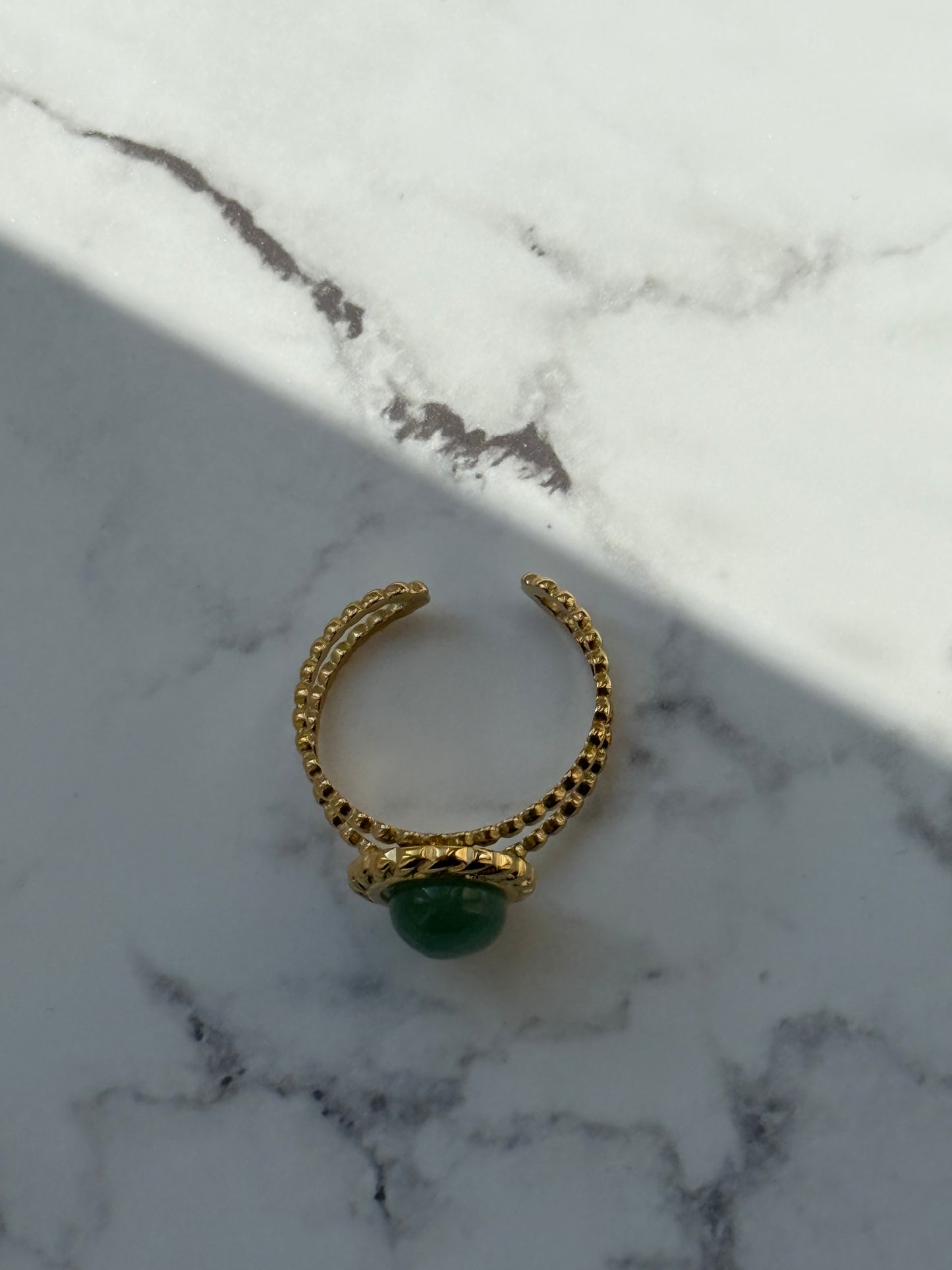 Green Stone Ring - 10944