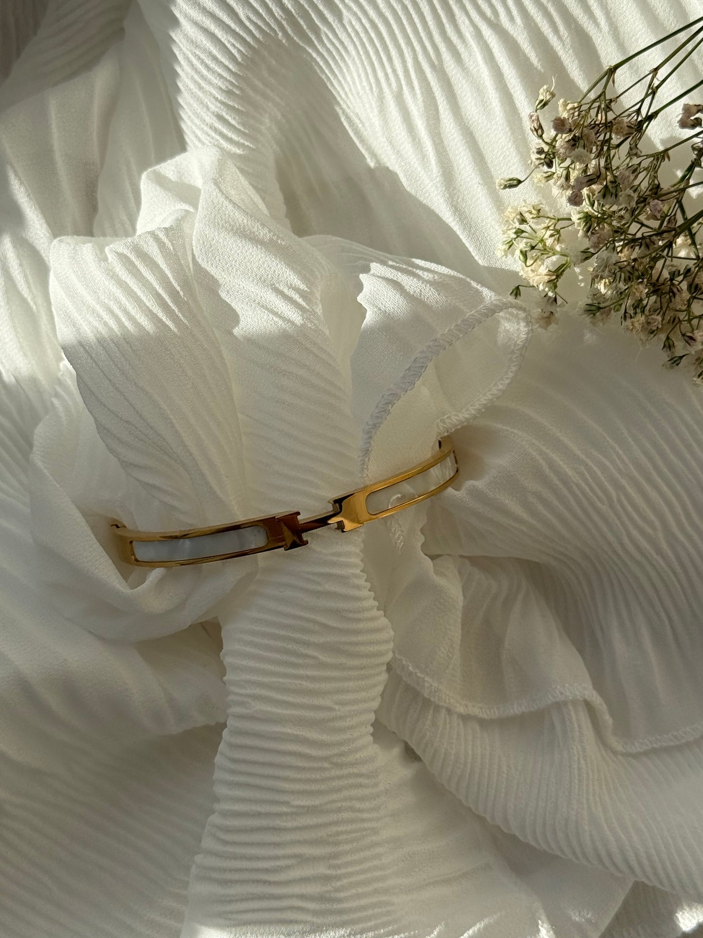 Beige H-Armreif - 11088