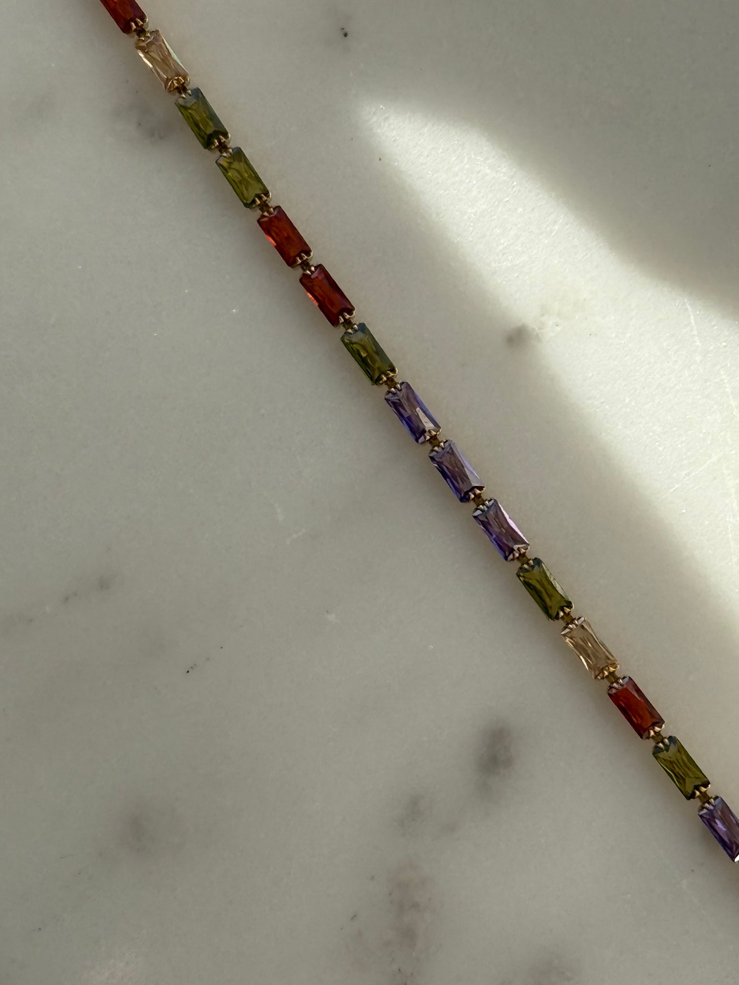 Buntes Tennis Edelstahl Armband - 11063