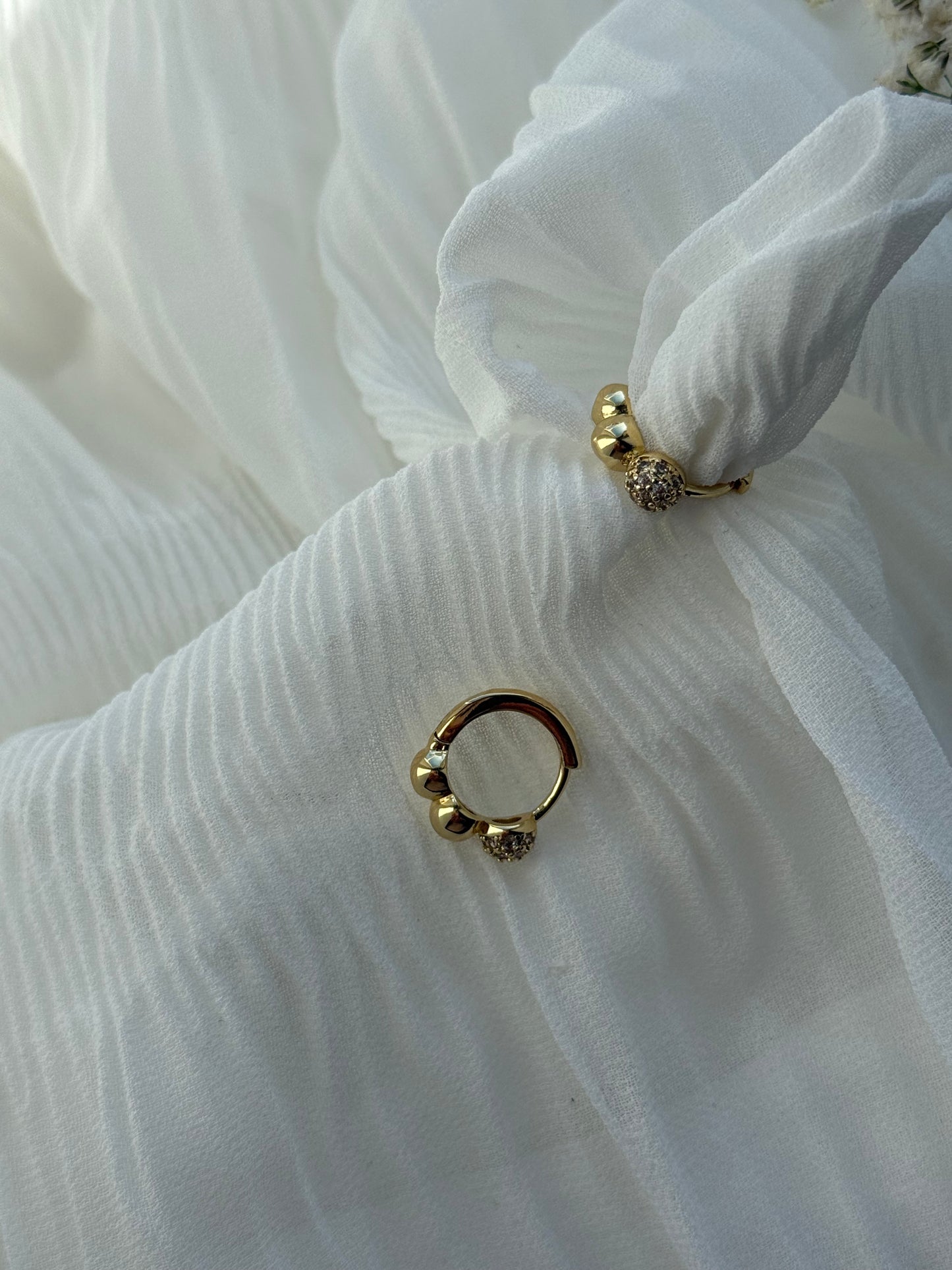 Goldene Hoops Ohrringe Bubble - 11120