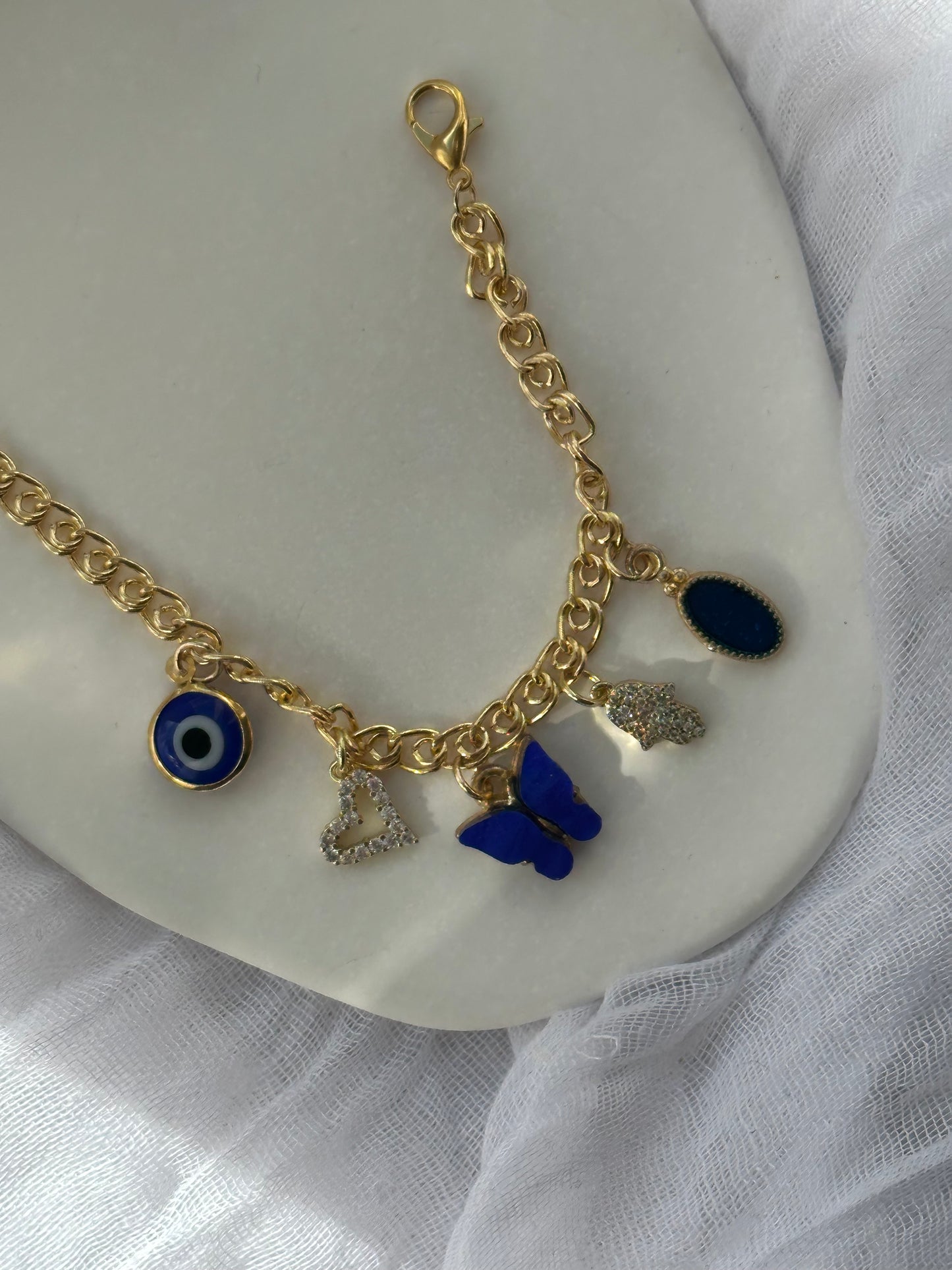 Charms Armband Blue - 10853