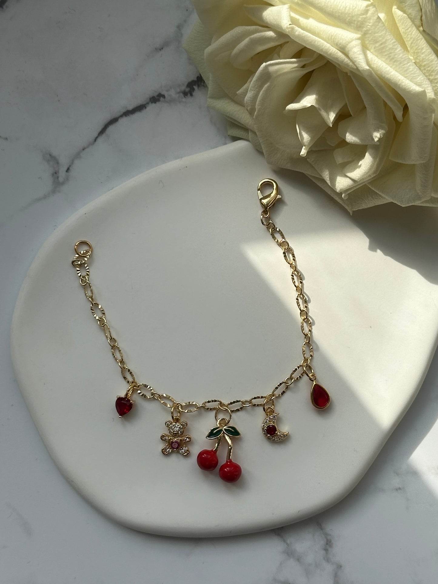 Charms Armband Rot - 10932