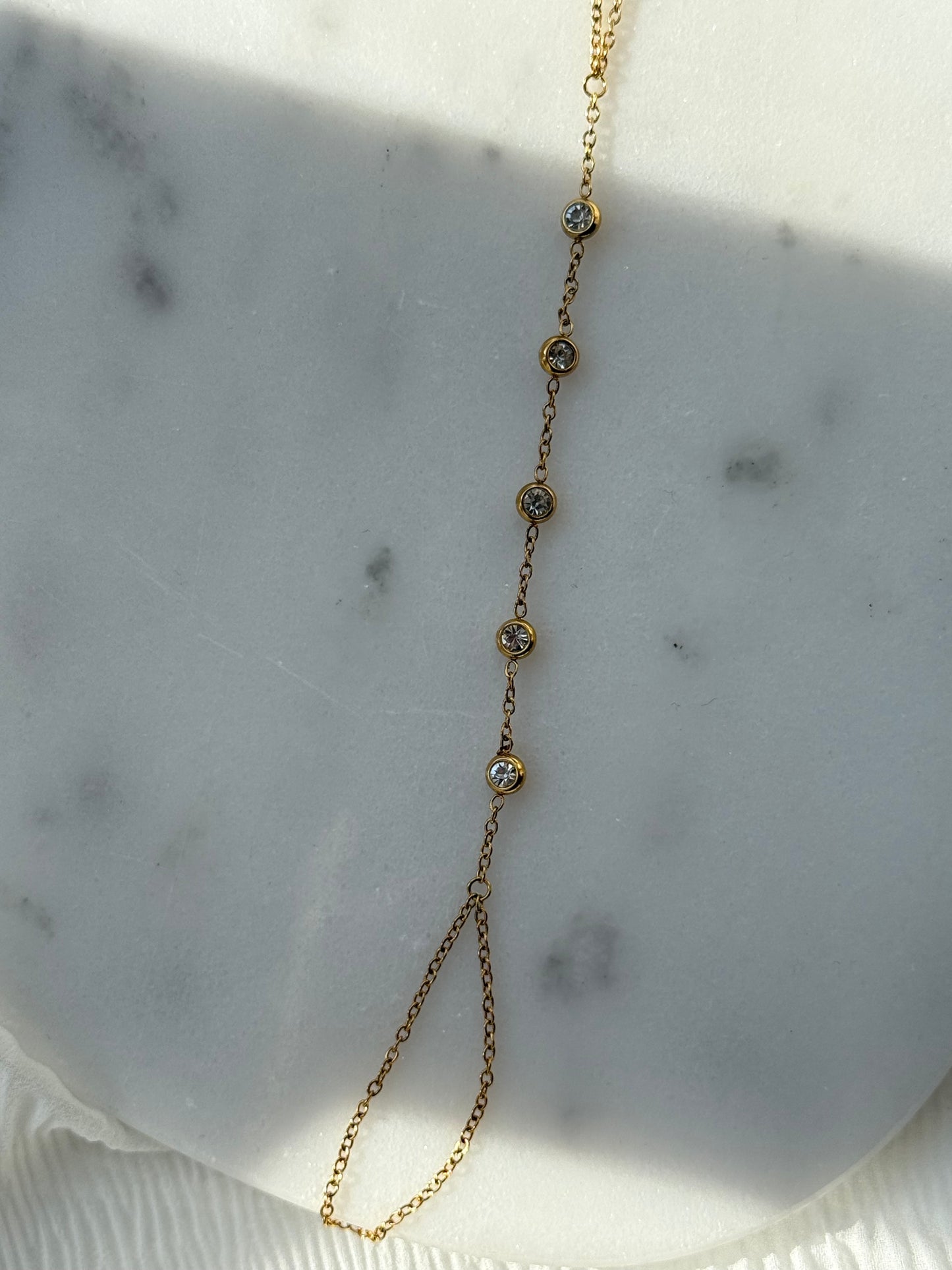 Handkette Edelstahl Zirkonia - 10952