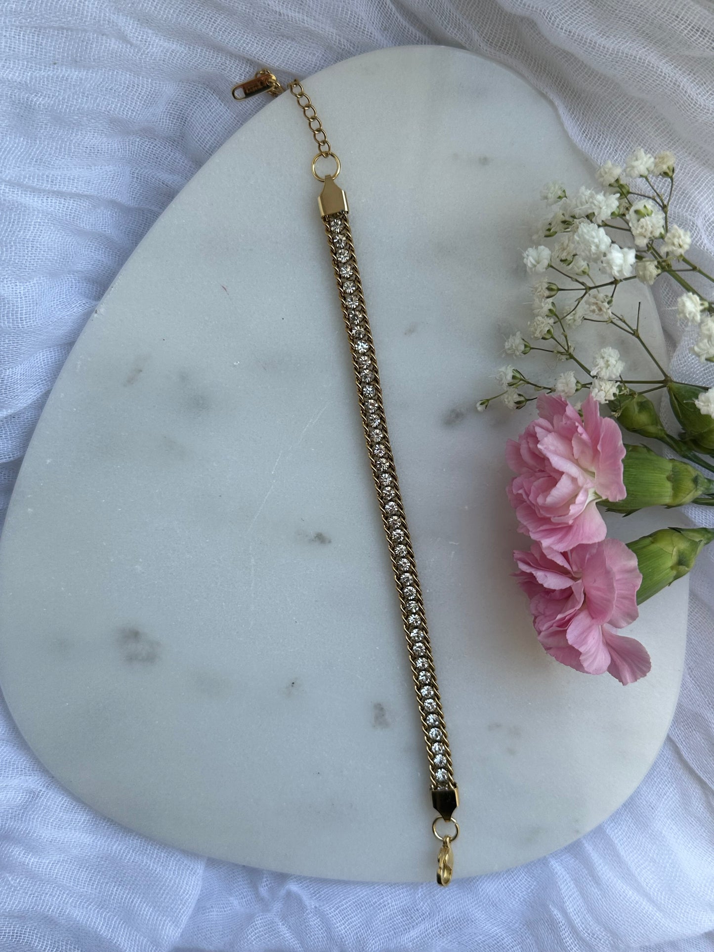 Goldenes Zirkonia Armband - 10630