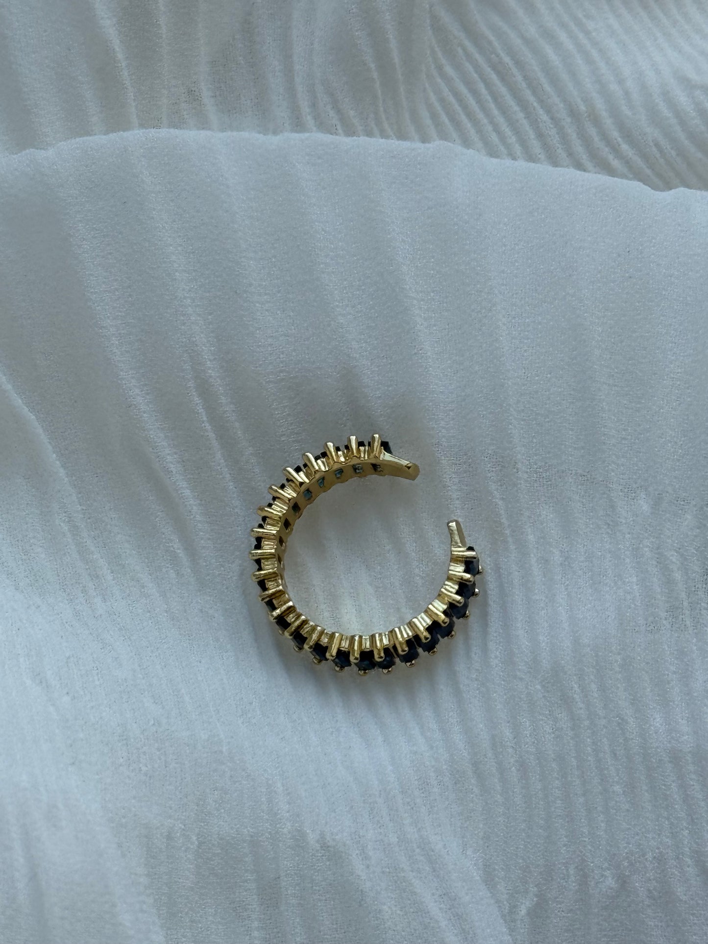 Edelstahl Ring Blue Zirkonia - 11132