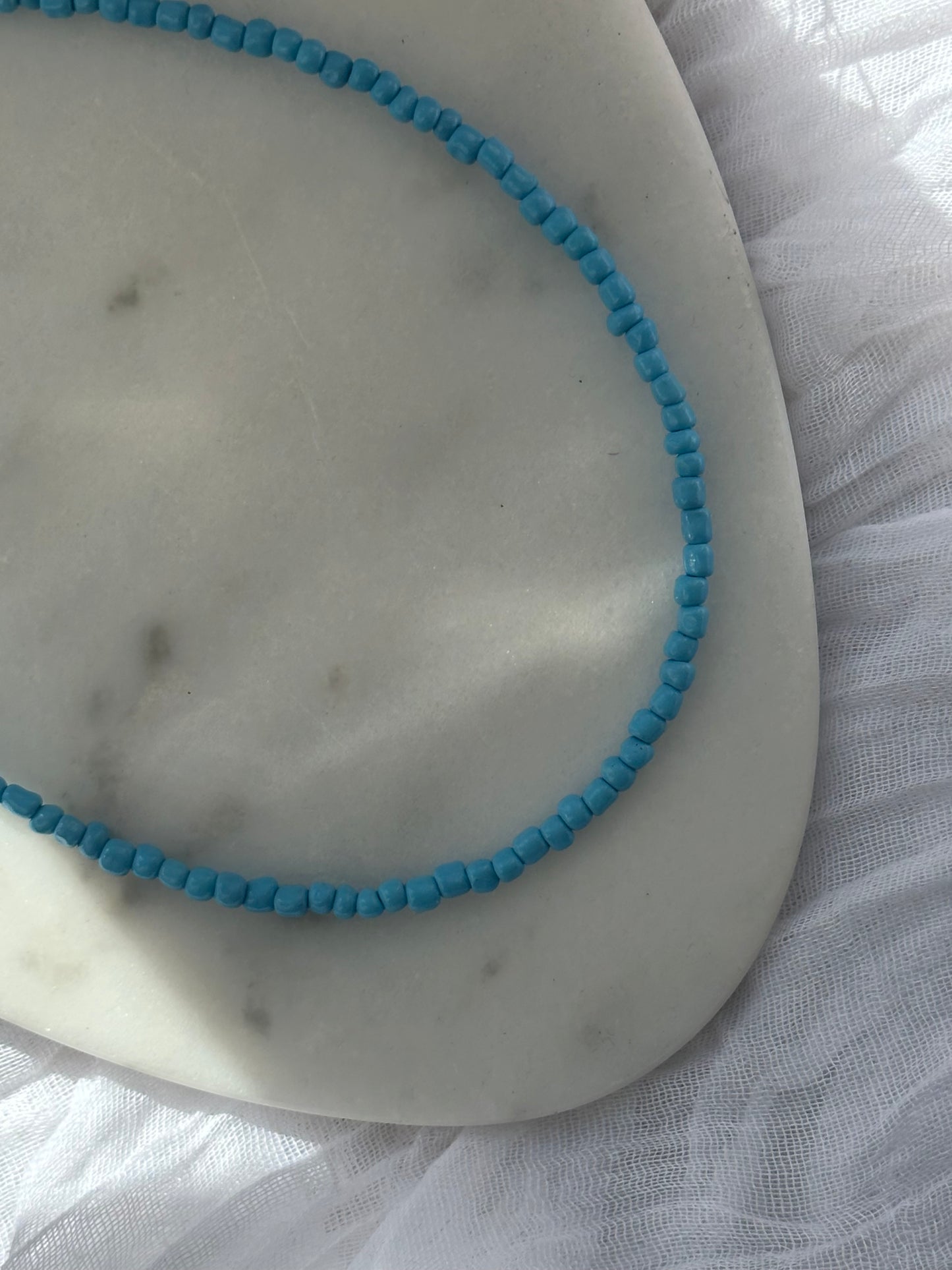 Perlenkette mit Blauen Perlen - 10799