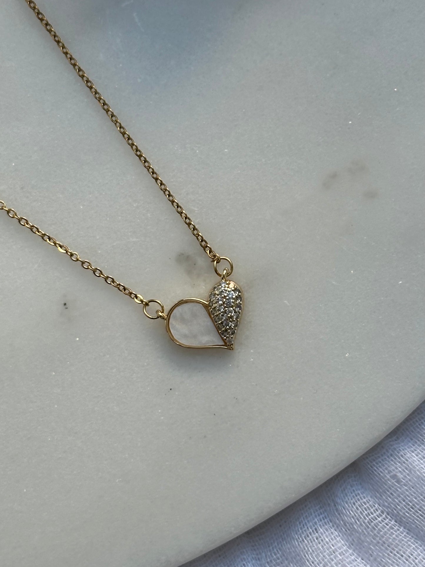 Halskette mit Herz Anhänger - 10648