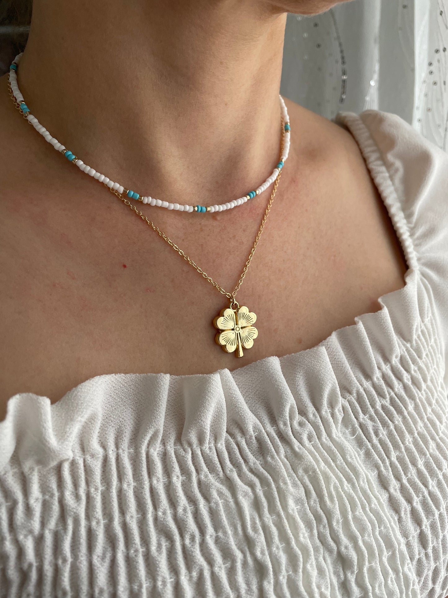 Perlenkette chocker bunt - 10217