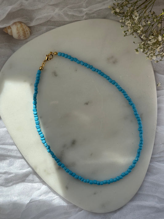 Perlenkette mit Blauen Perlen - 10799
