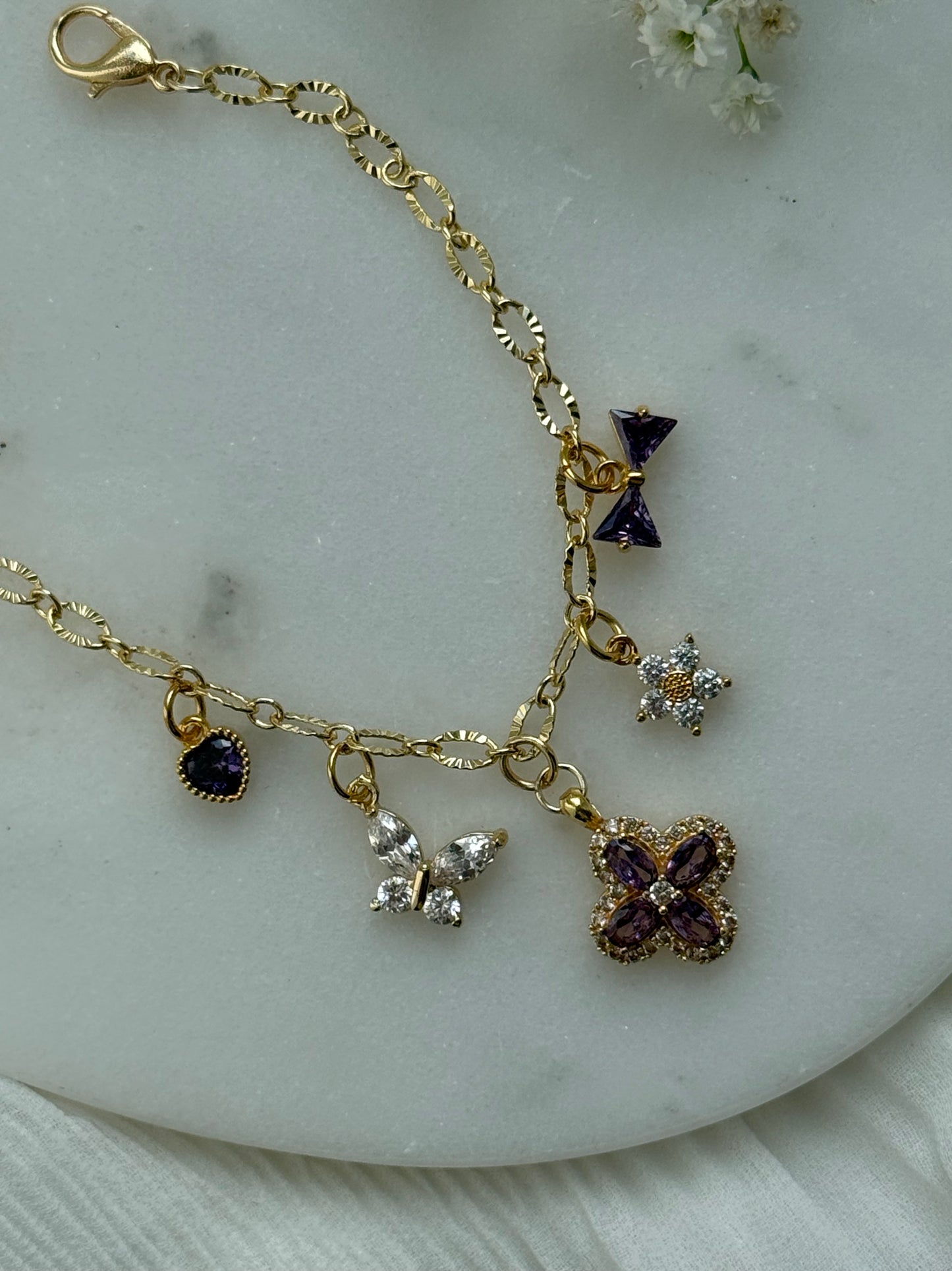 Charms Armband Lila - 10983