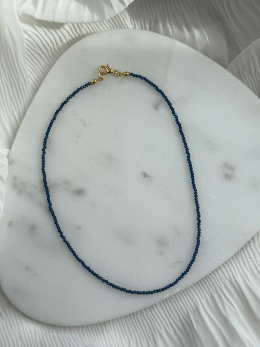 Perlenkette mit Blauen Kristallperlen - 111160