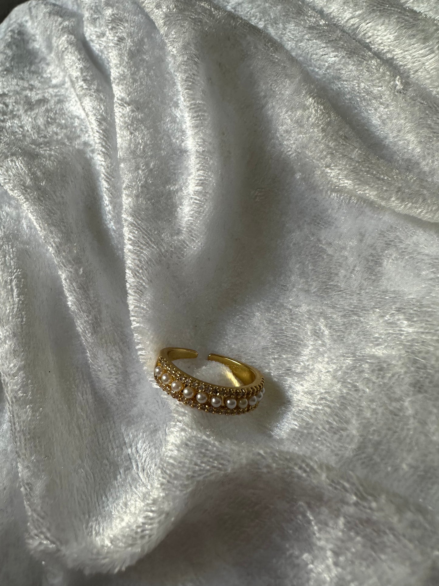 Pearly Ring - vergoldet