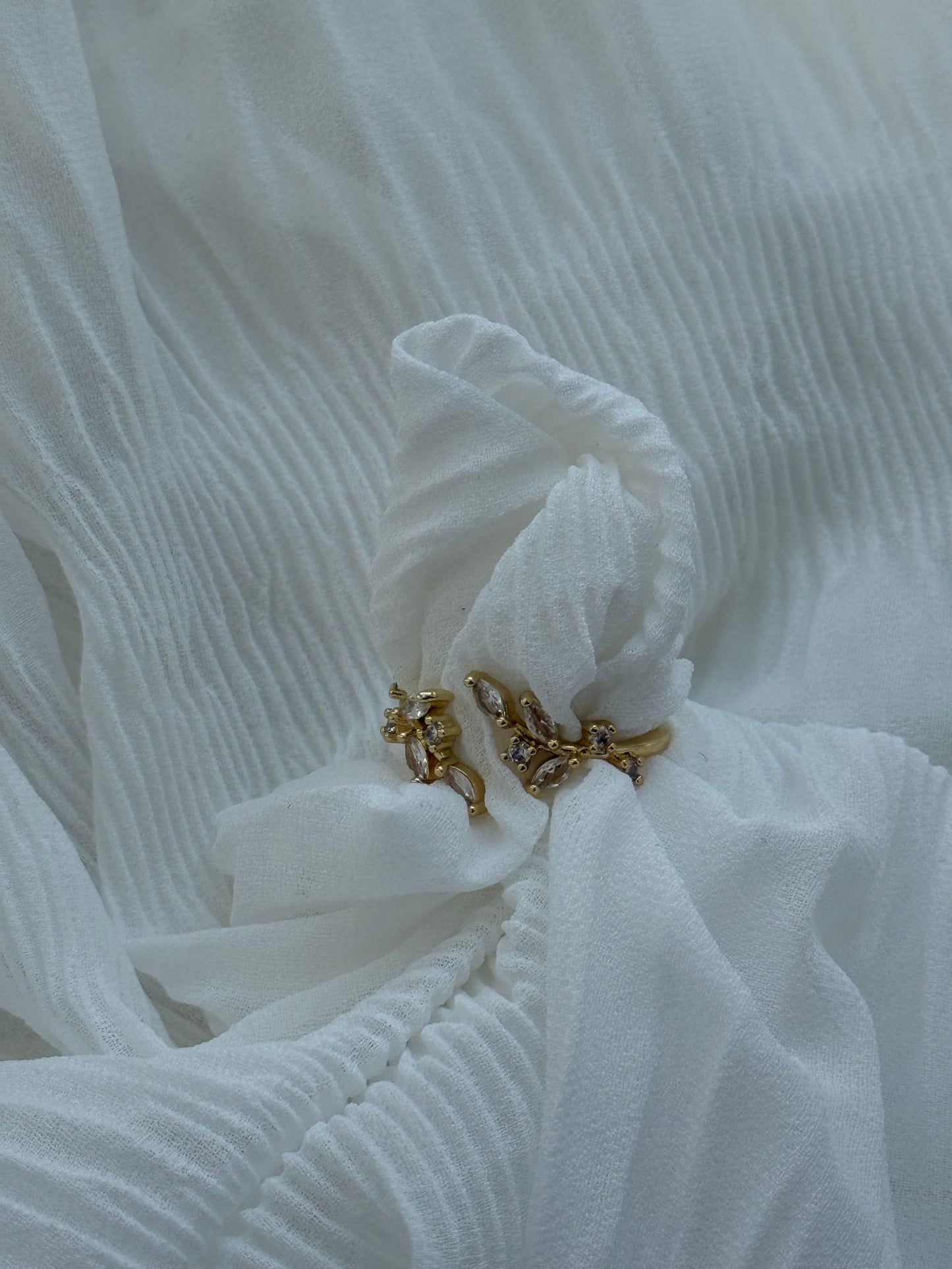 Edelstahl Ring mit Blättern - 11121