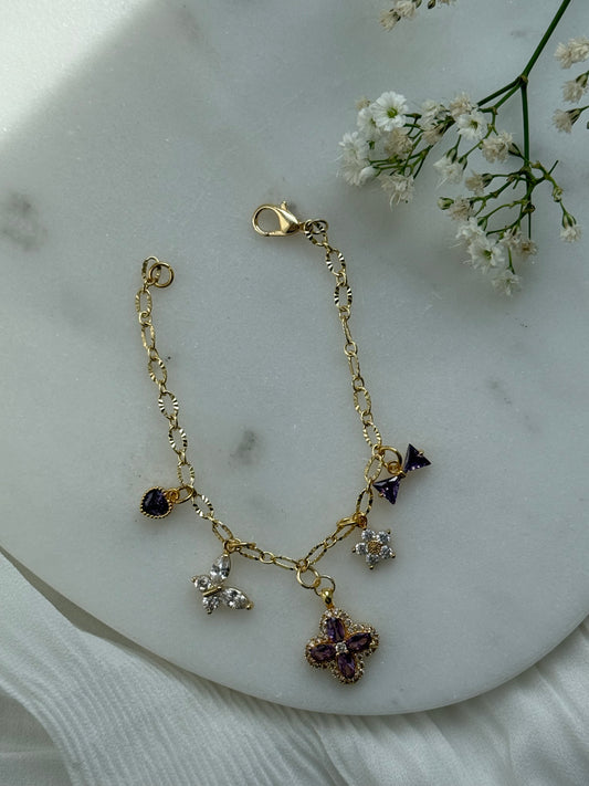 Charms Armband Lila - 10983