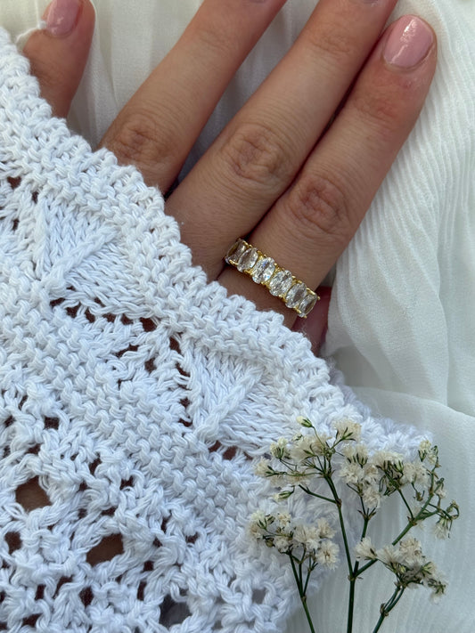 Edelstahl Ring Zirkonia - 11128