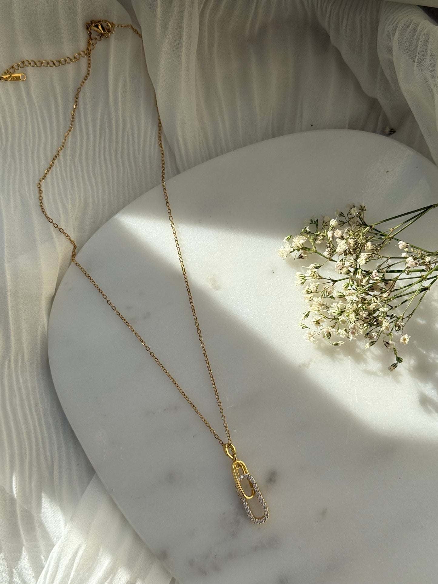 Halskette Klammer Zirkonia - 11040