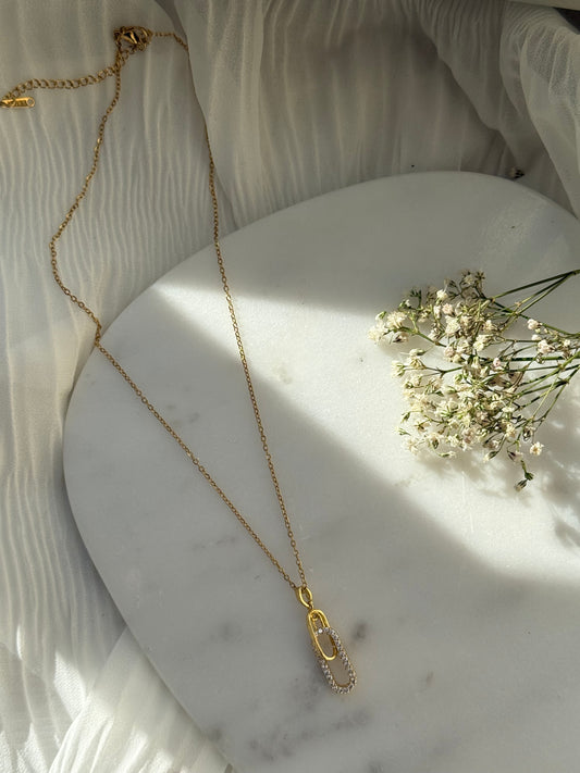 Halskette Klammer Zirkonia - 11040