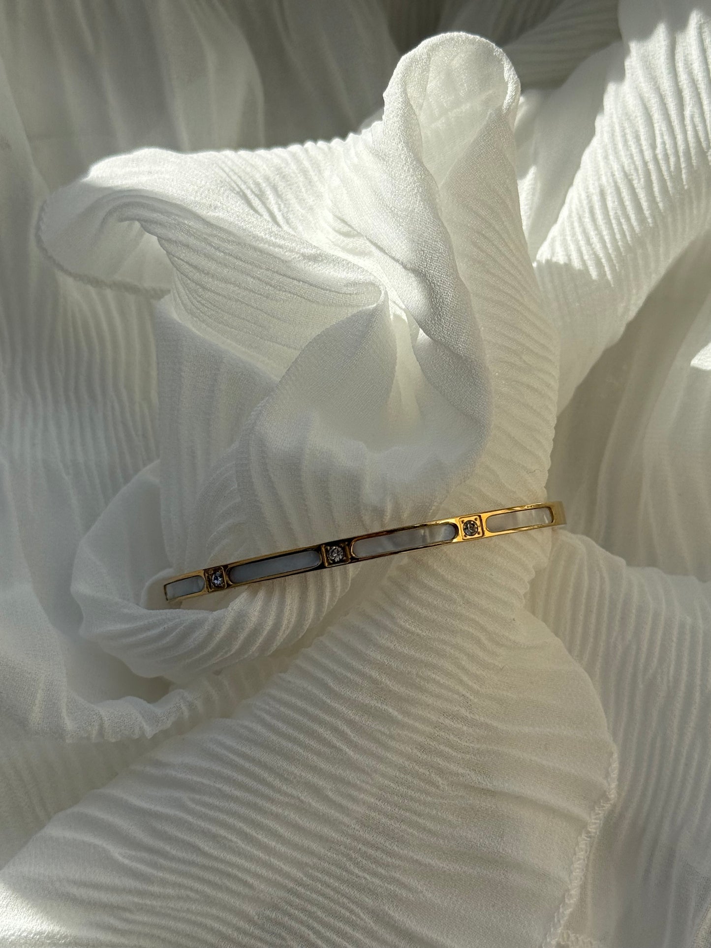 Beige Gold Armreif - 11089