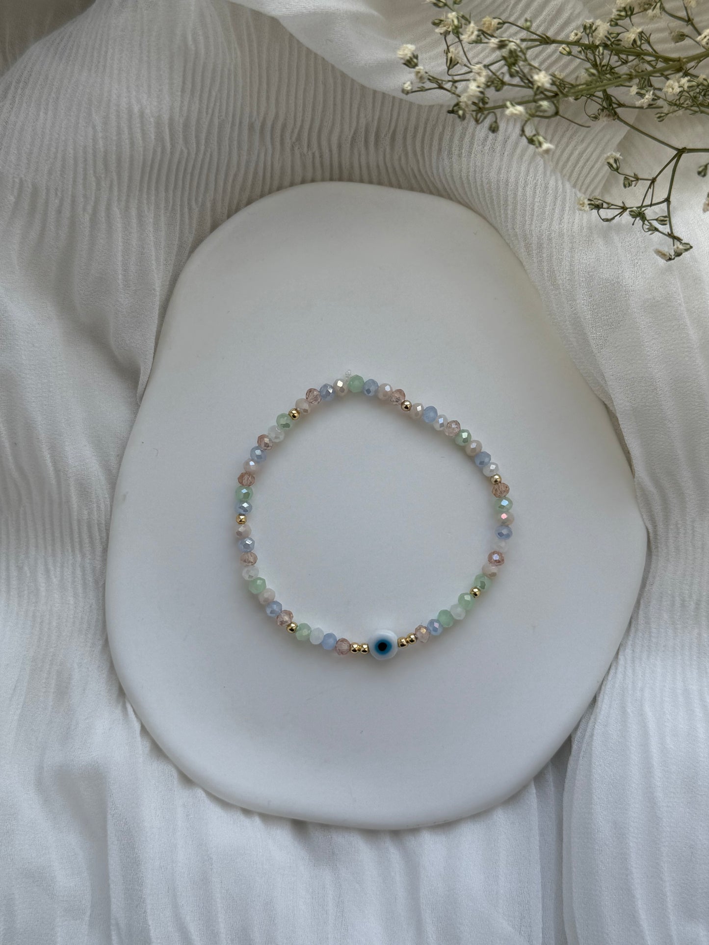 Perlenarmband Rainbow + Nazar Anhänger - 2101