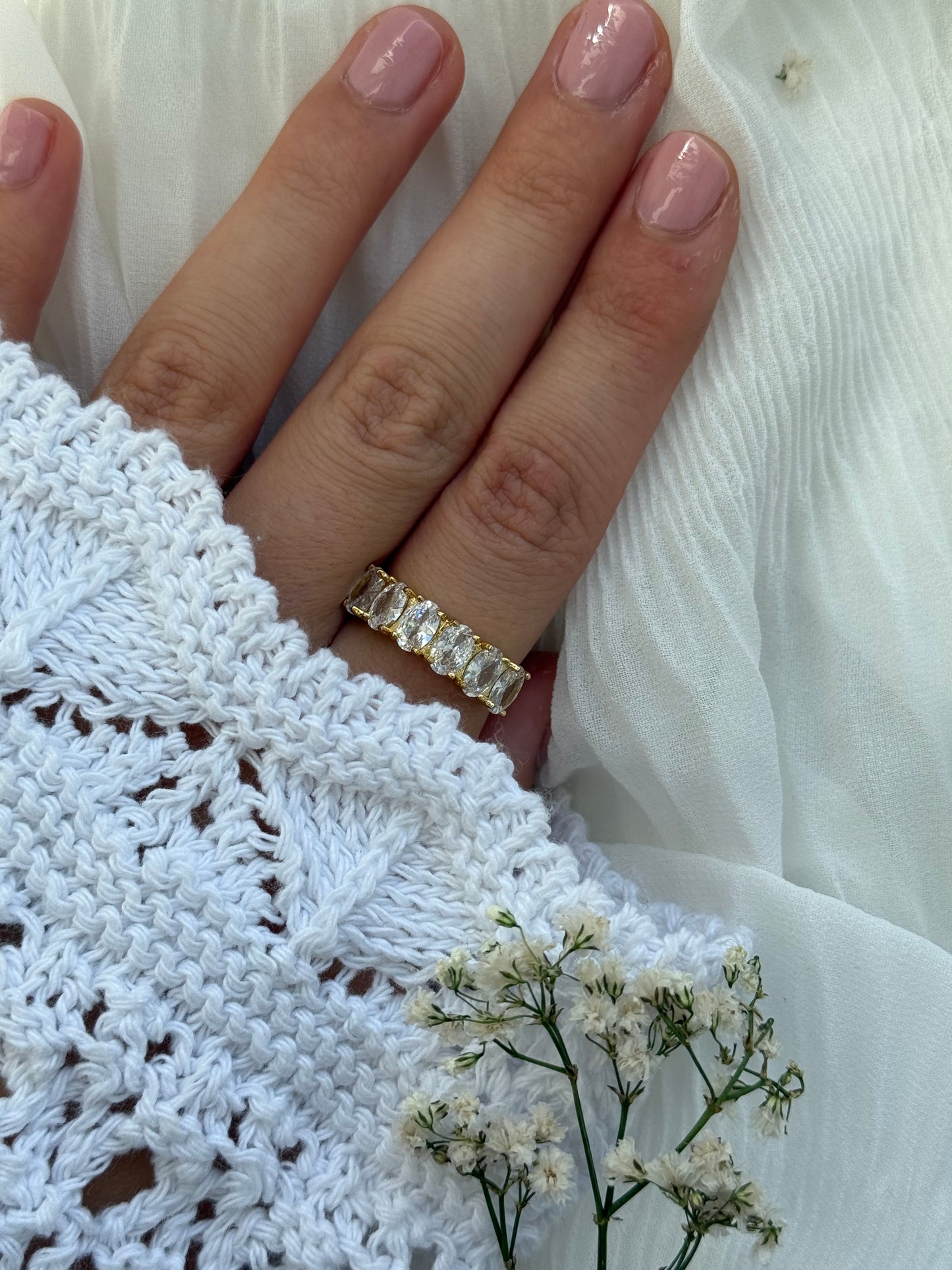 Edelstahl Ring Zirkonia - 11133