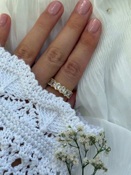 Edelstahl Ring Zirkonia - 11133