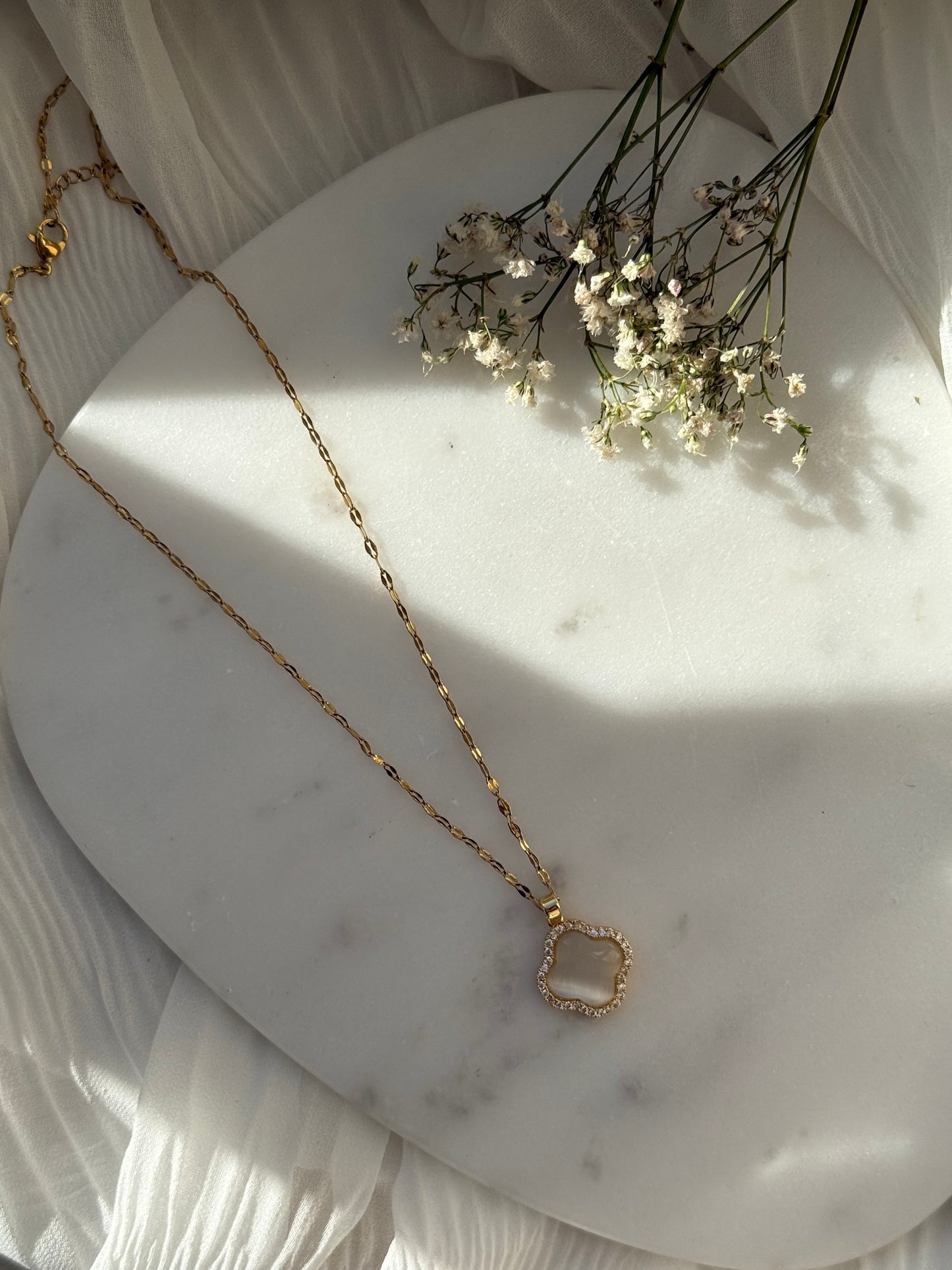 Halskette Edelstahl Clover - 11036