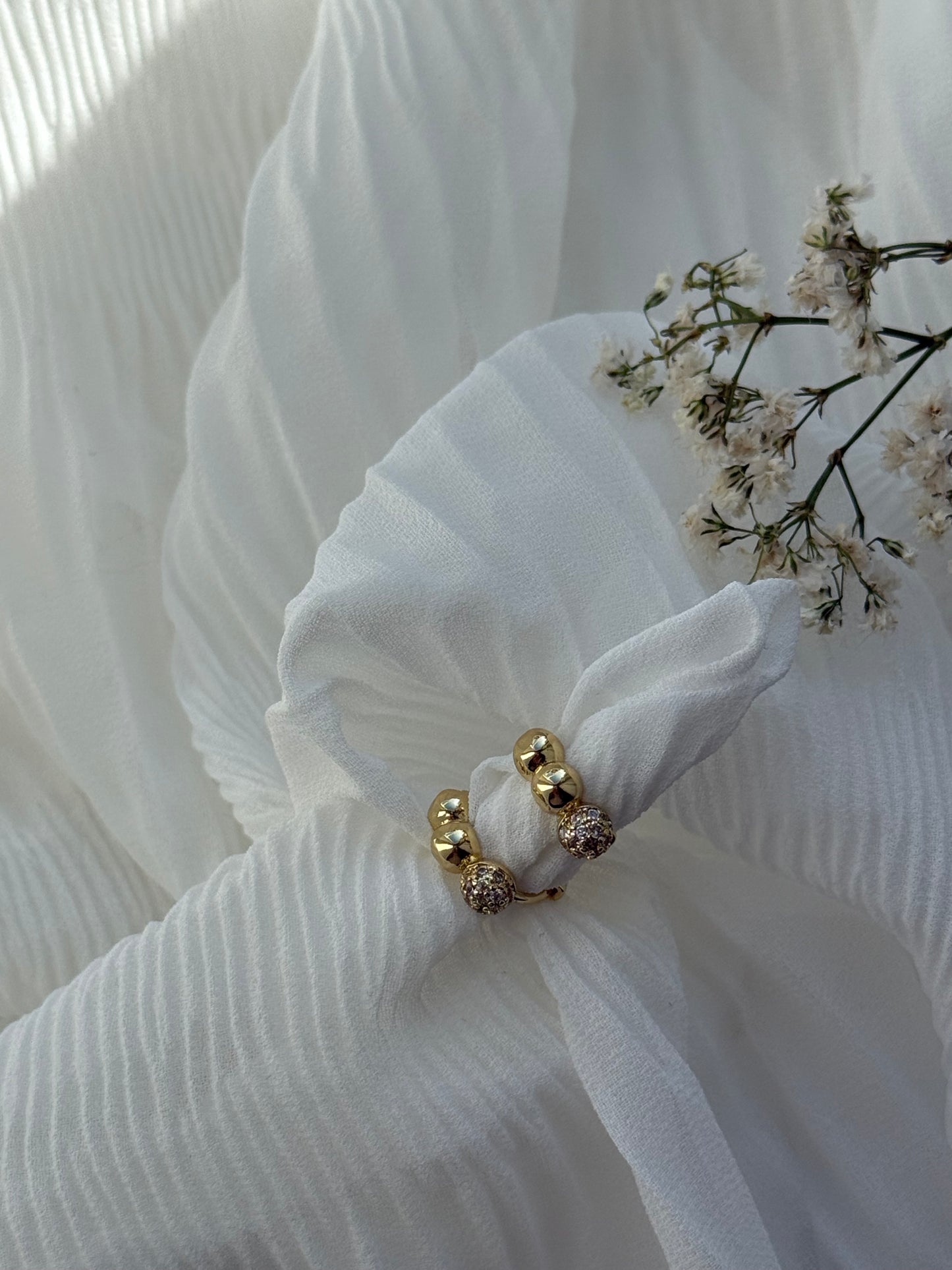 Goldene Hoops Ohrringe Bubble - 11120