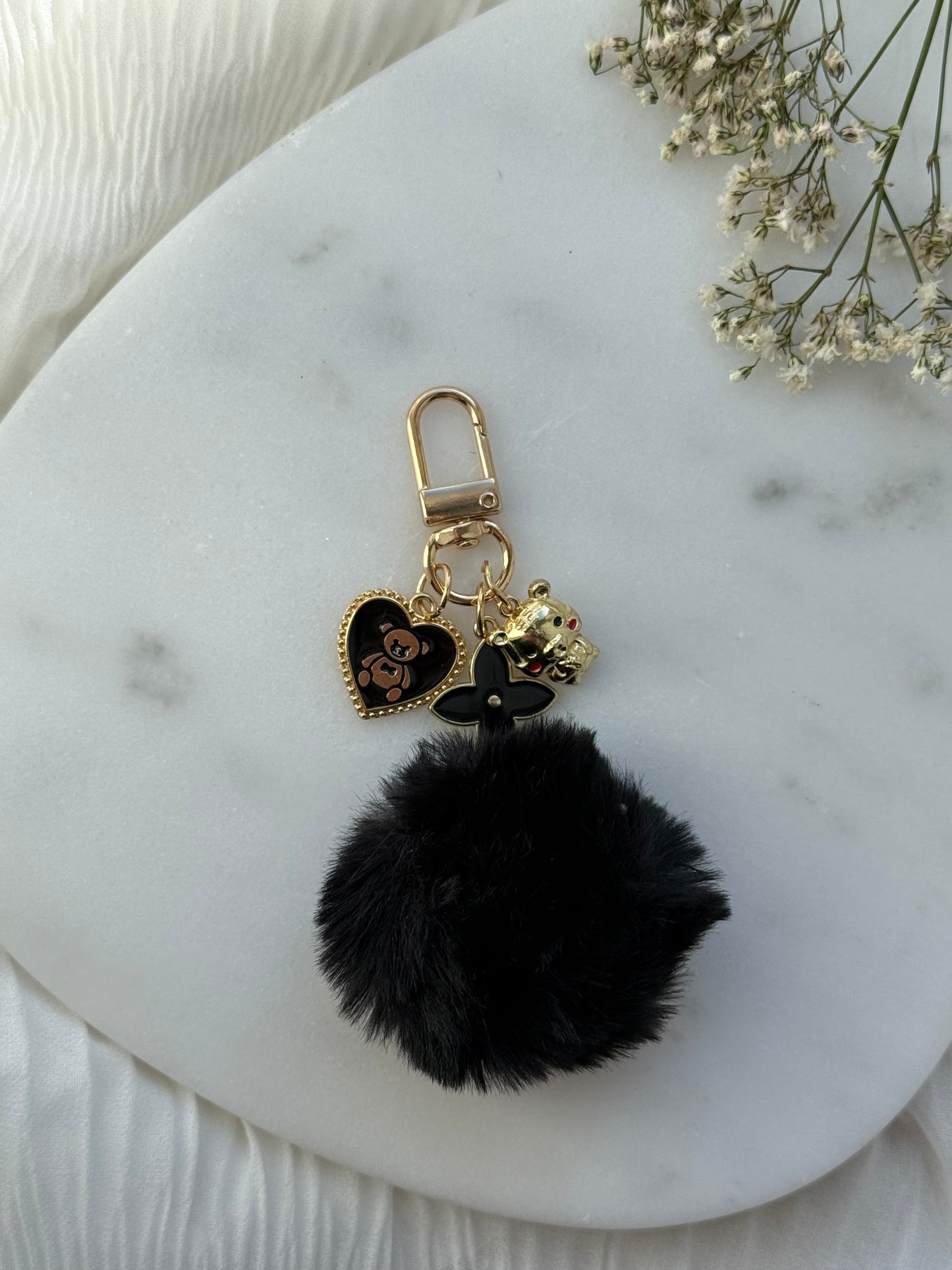 Schlüsselanhänger Schwarz mit Charms - 11154