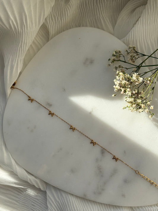 Goldenes Edelstahl Armband Bow- 11087