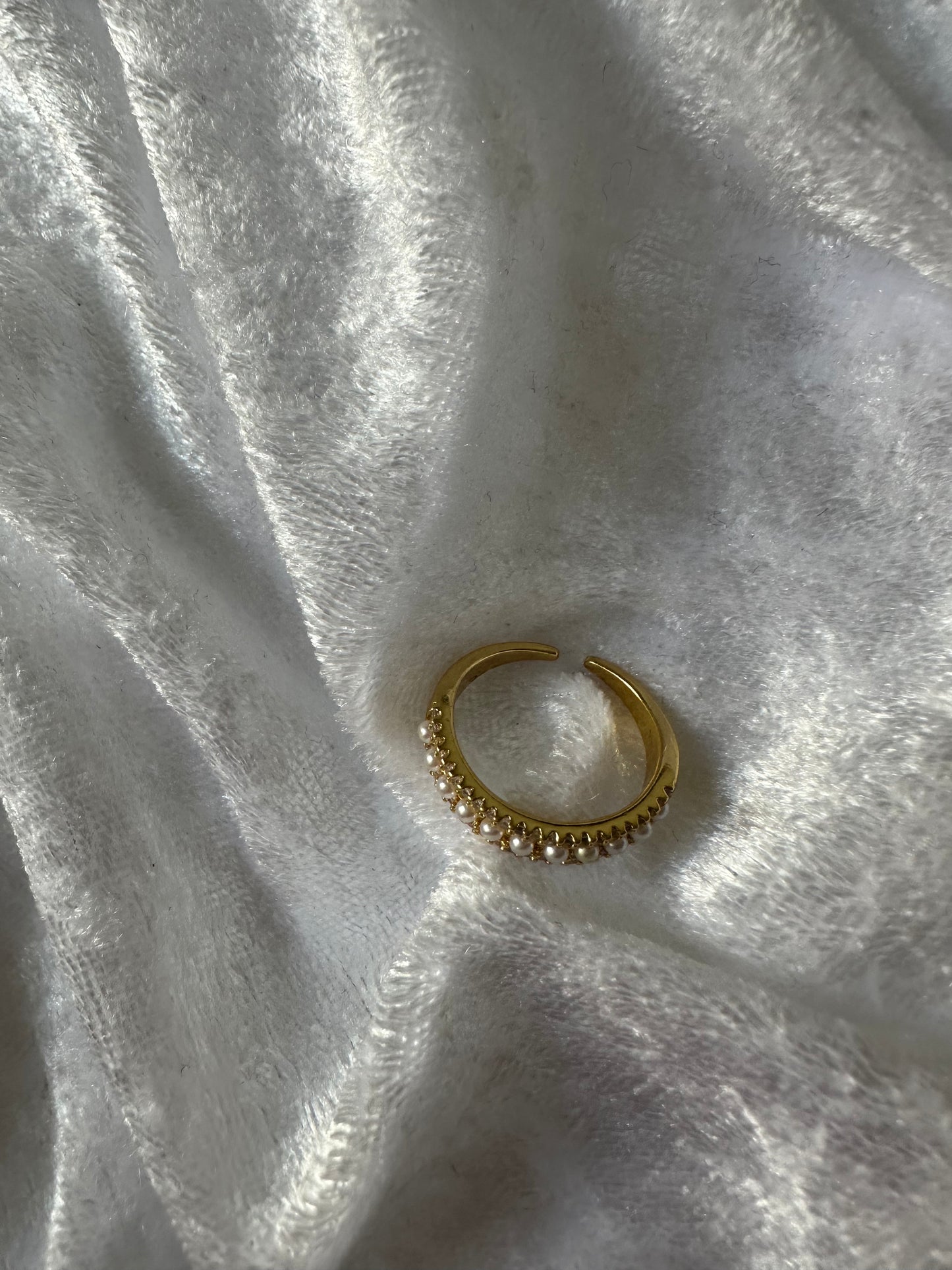 Pearly Ring - vergoldet