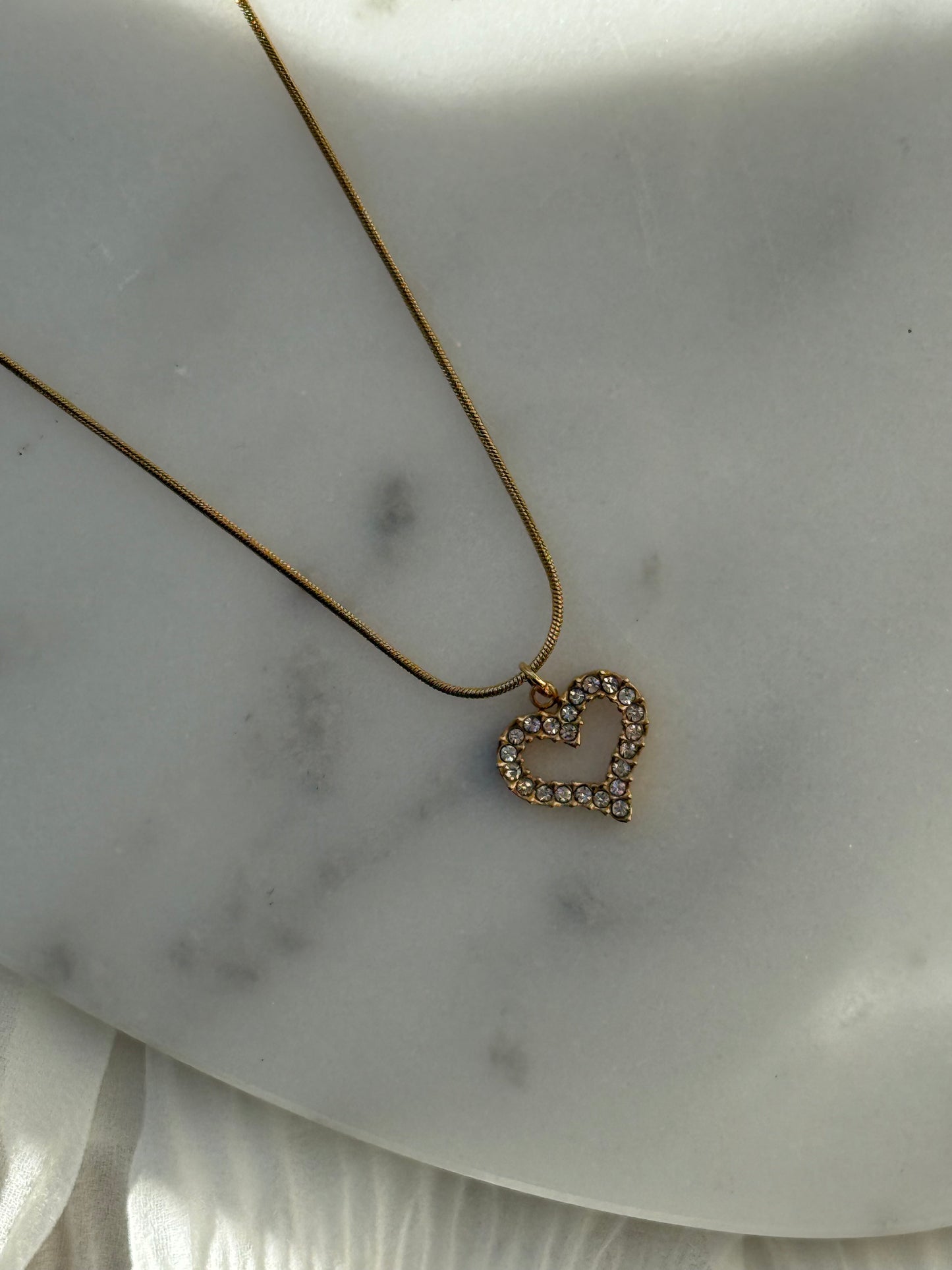 Halskette Edelstahl Snake Heart - 11031