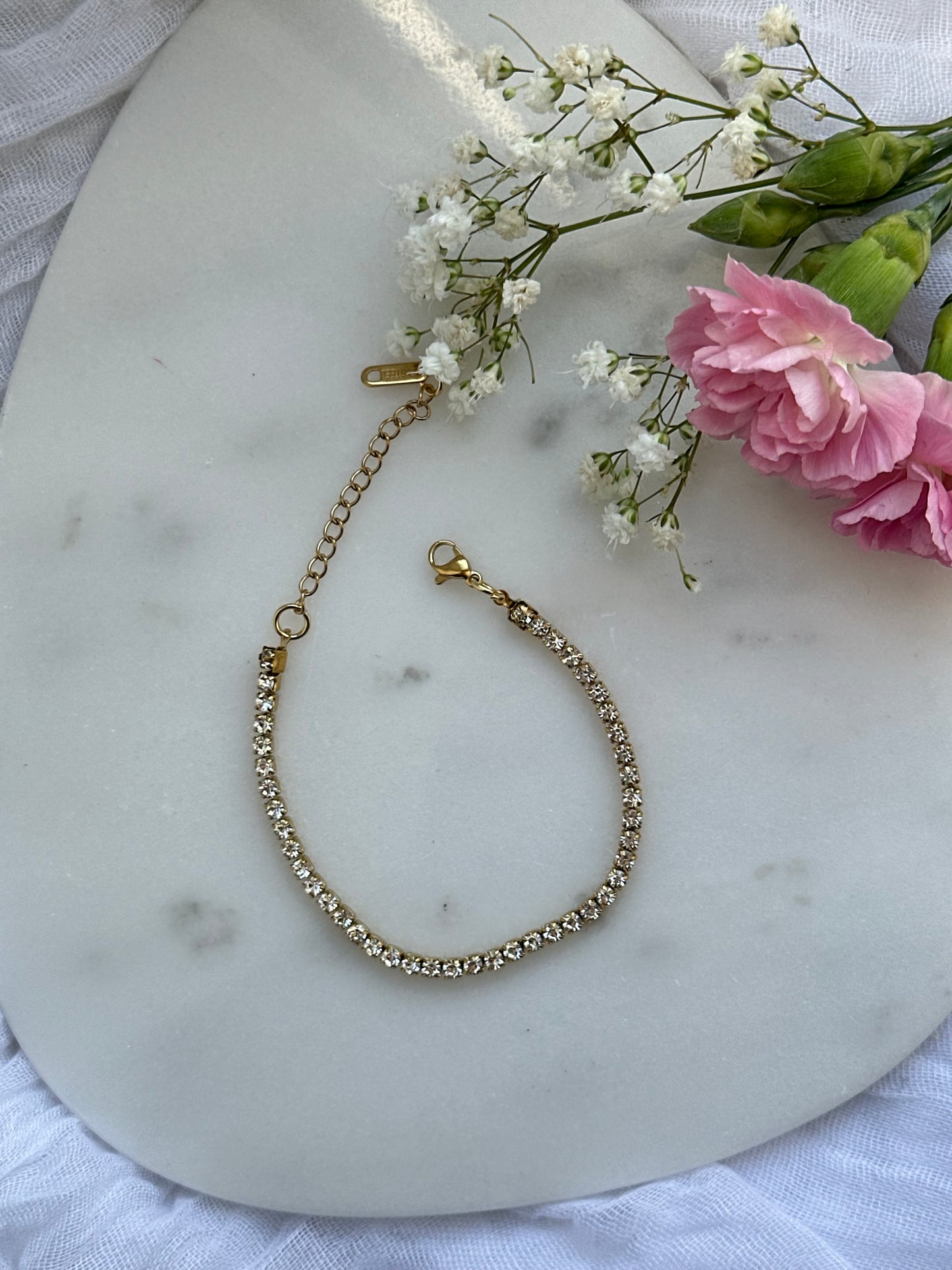 Goldenes Zirkonia Armband - 10623
