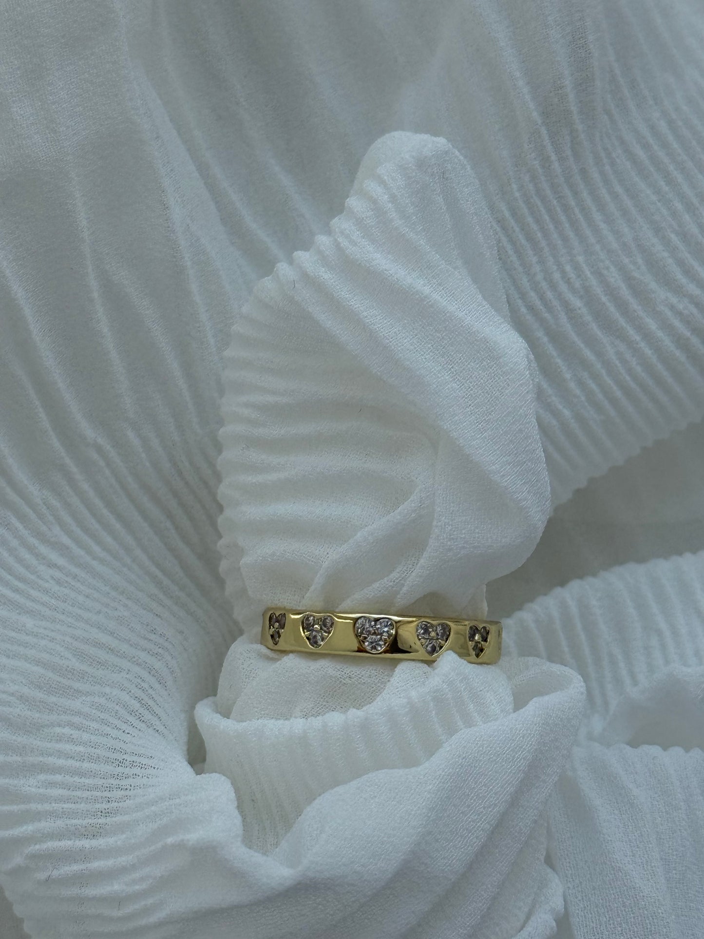 Edelstahl Ring Hearts - 11131