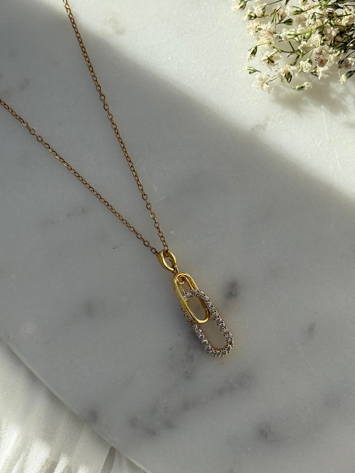 Halskette Klammer Zirkonia - 11040