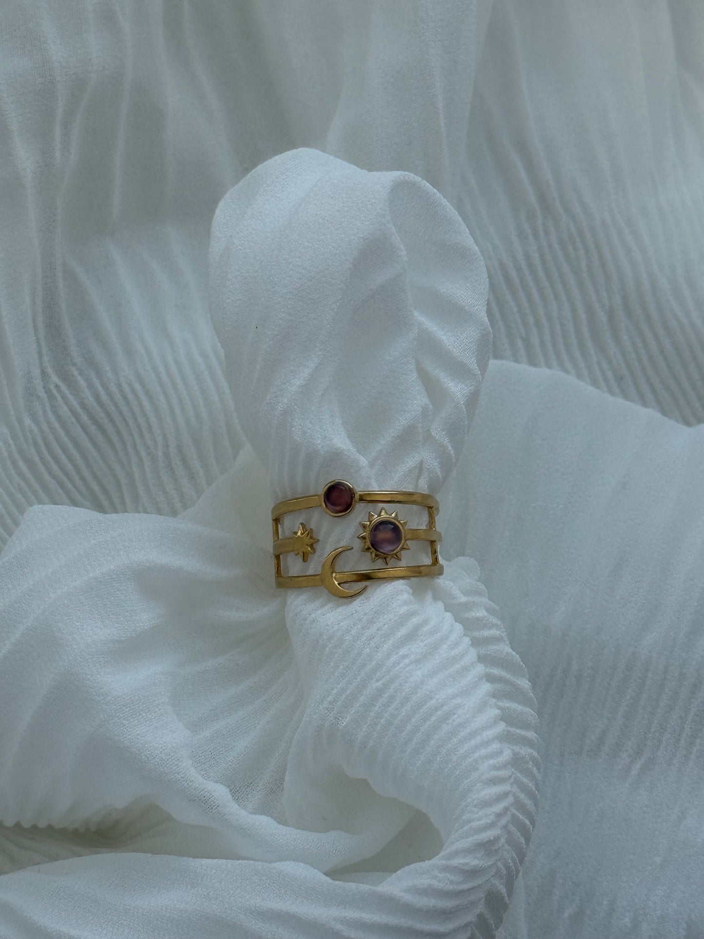 Edelstahl Ring Moon  - 11135