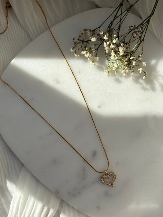 Halskette Edelstahl Snake Heart - 11031