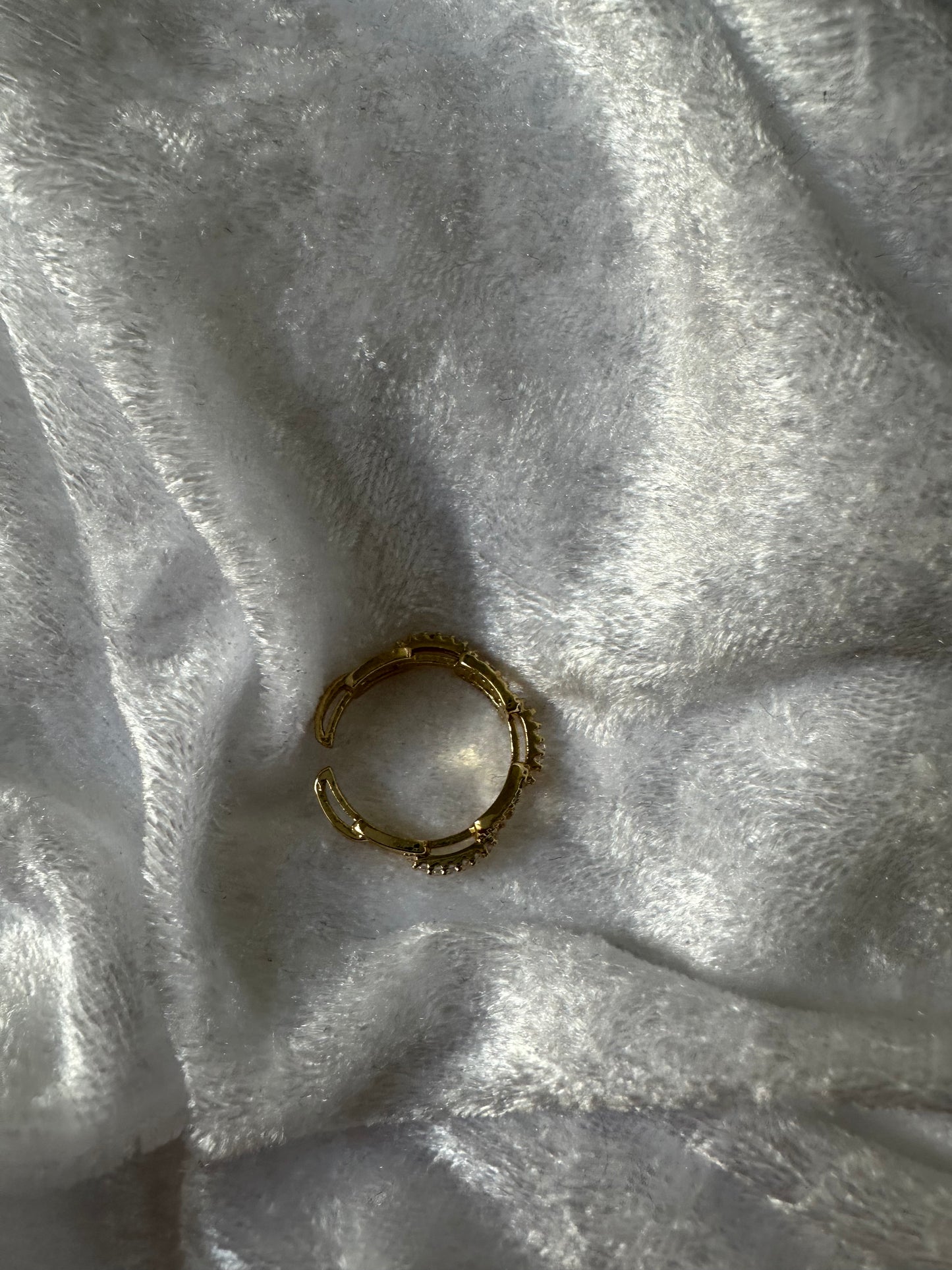 Zirkonia eckig Ring - verstellbar