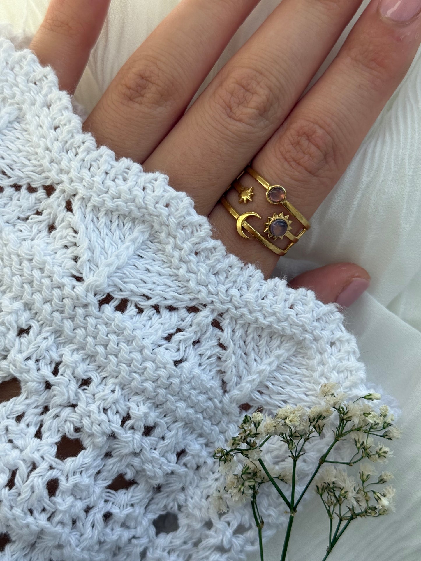 Edelstahl Ring Moon  - 11135