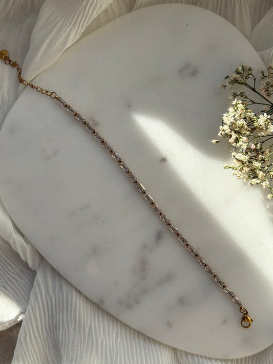 Edelstahl Tennis Armband Zirkonia - 11067