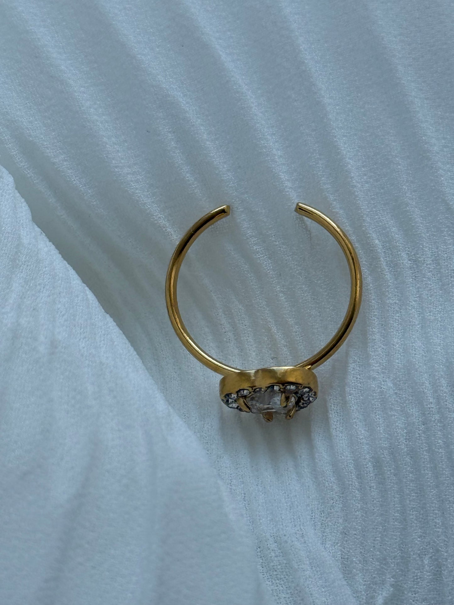 Edelstahl Ring White Heart - 11127