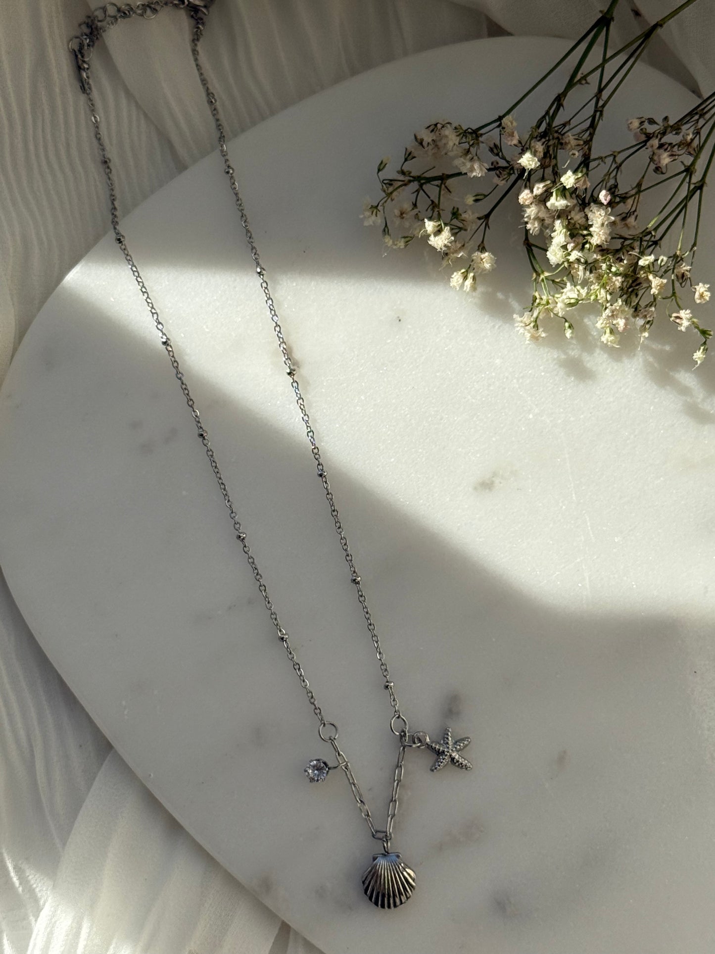 Halskette Edelstahl Beach Silber - 11037