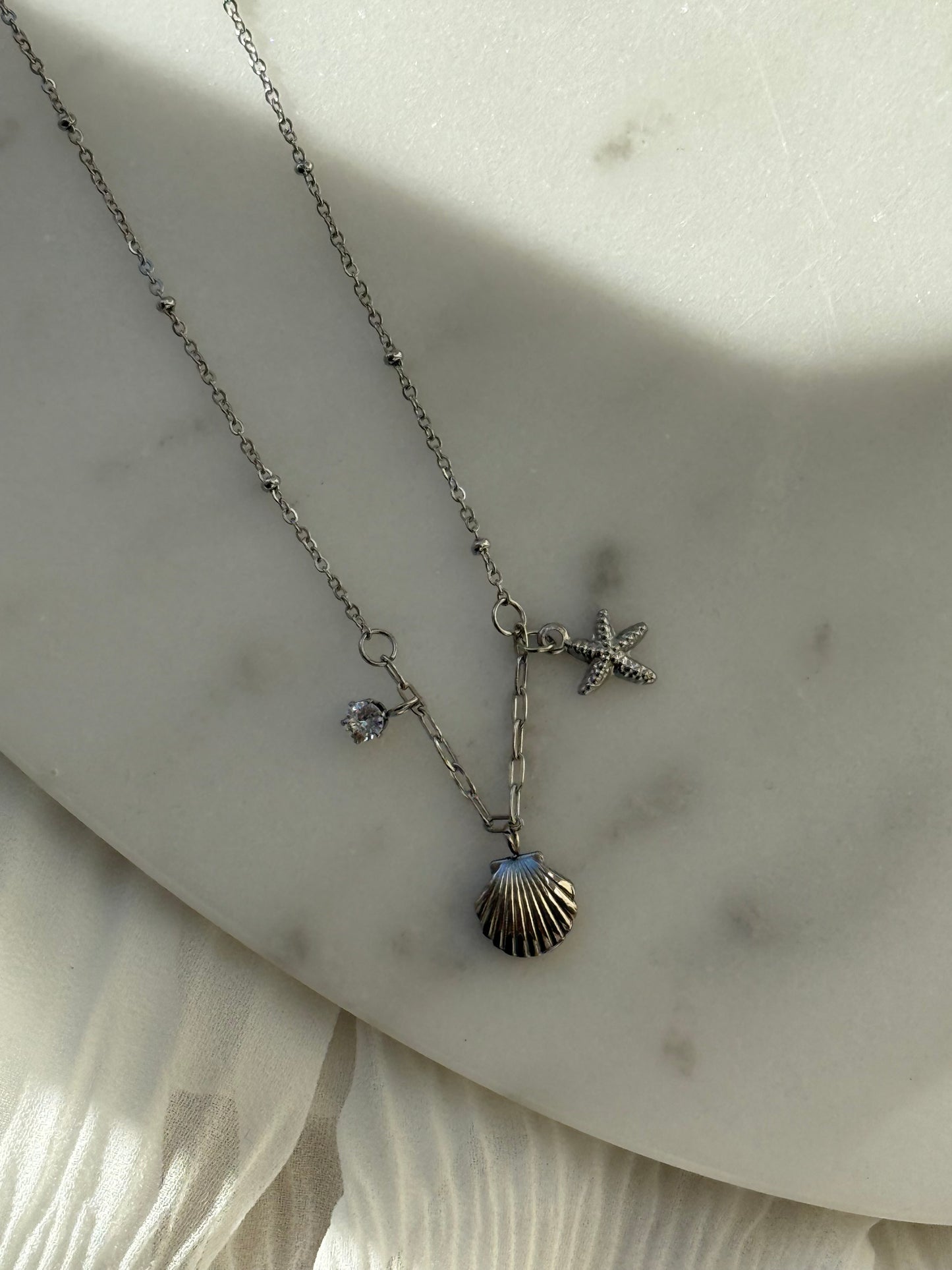 Halskette Edelstahl Beach Silber - 11037