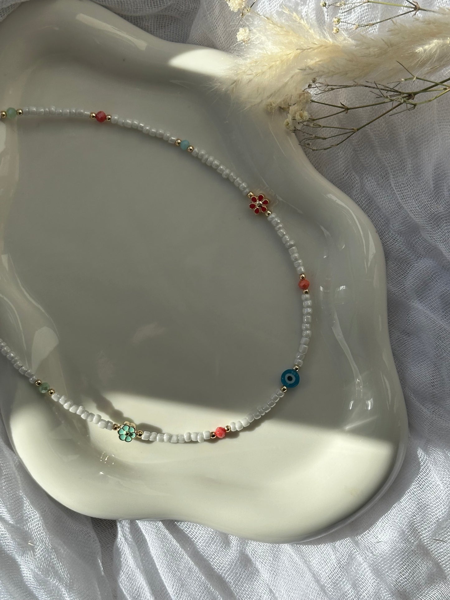 Perlenkette Spring mit Bunten Perlen Anhängern - 10664