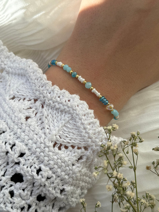 Perlenarmband Blue Wave - 2113