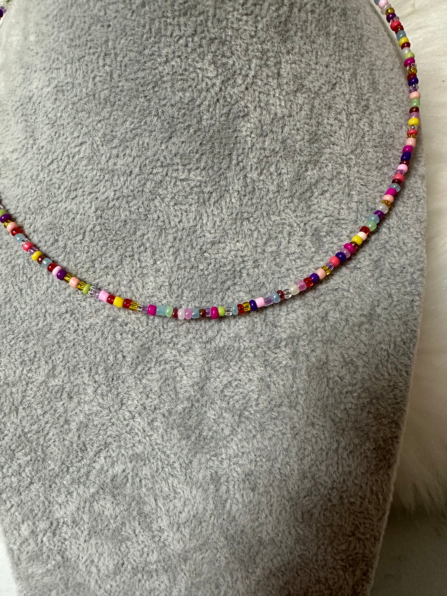Perlenkette chocker bunt - 10118