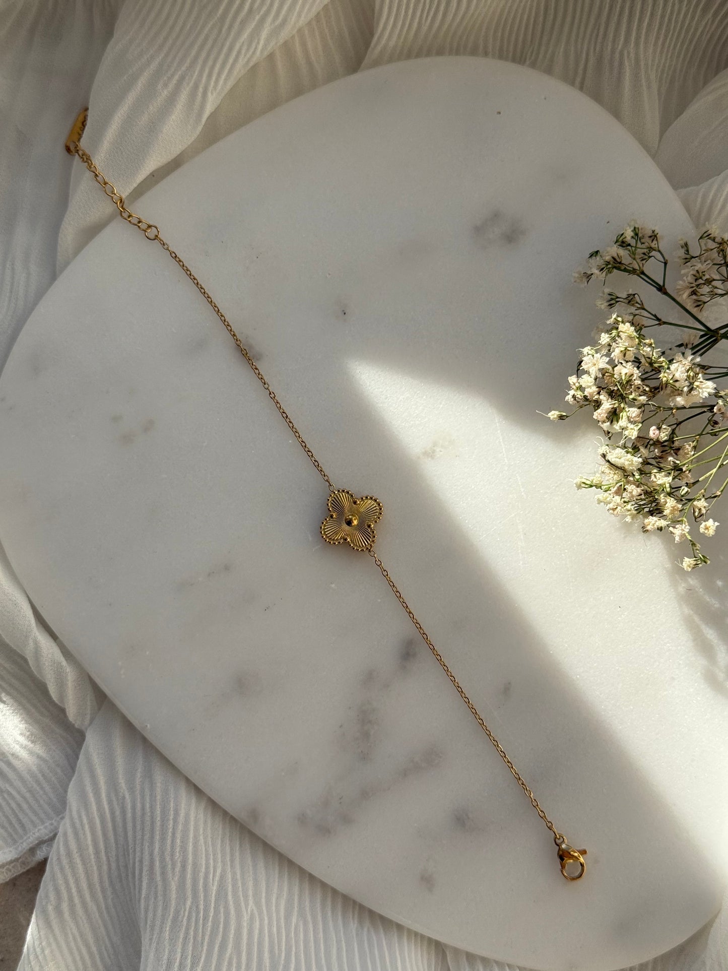 Goldenes Clover Armband Edelstahl  - 11085