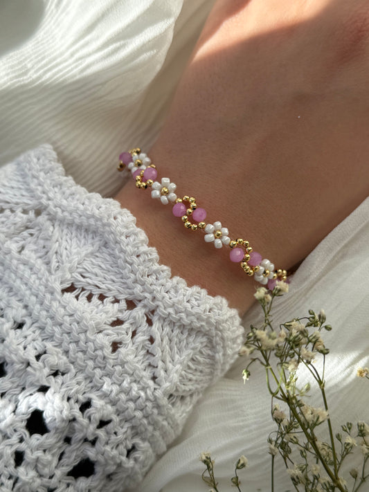 Perlenarmband Pinky Flower - 2134
