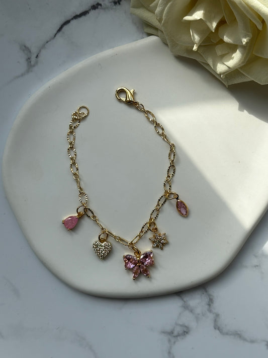 Charms Armband Rosa - 10931