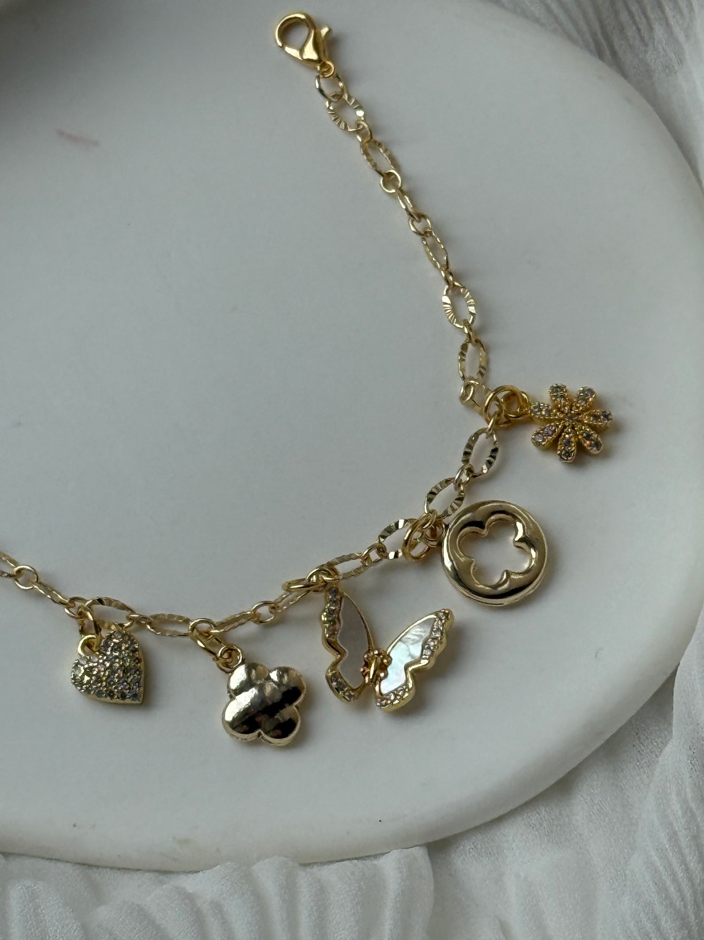 Charms Armband Beige Love - 111211